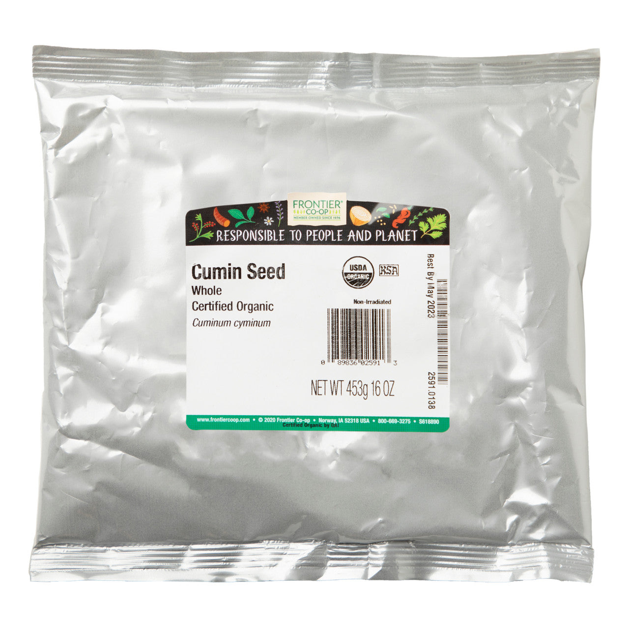 Frontier Cumin Seed Whole Organic (1x1 LB )-1